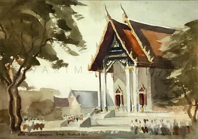Temple, Thailand (Wat Tatthong) วัดธาตุทอง - 1960